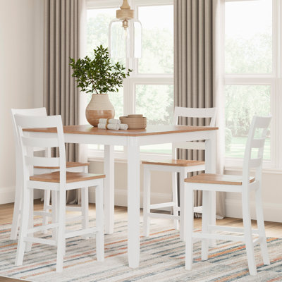 Malkin Counter Height Dining Table And 4 Barstools, Set Of 5