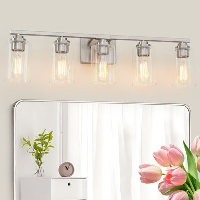 Luminaire de salle de bain à intensité variable en verre transparent