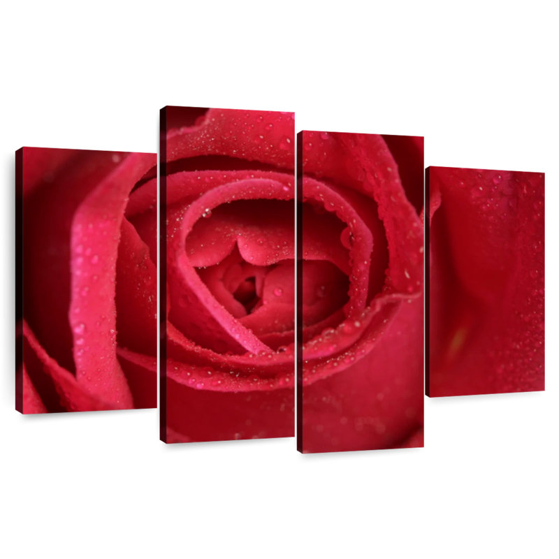 Harnek Blossoming Red Rose, 54" H x 84" W