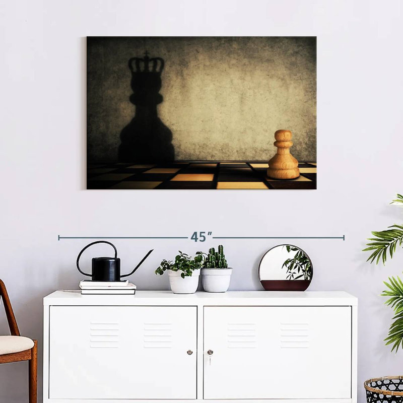 Senne Chess Pawn King, 24" H x 36" W