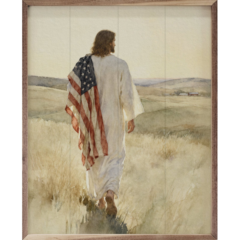 Jesus And The Flag, H 10 po x l 8 po