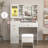 Kadraya Vanity Set with Adjustable LED Mirror, Charging Station & Storage Stool