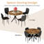 Table de salle à manger ronde, petite table de salle à manger ronde de 39 pouces pour 4 à 5 personnes, table de salle à manger circulaire avec base en métal robuste X, tables de cuisine rondes pour petits espaces, salle à manger, salon-188123104