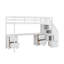 Structure de lit simple de taille mezzanine avec bureau intégré et tiroirs-693539120