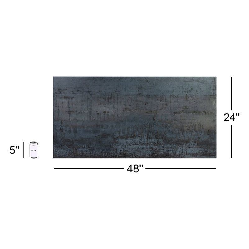 Alloy 24" x 48" Porcelain Metallic look Wall & Floor Tile ( 15.49 sq. ft. / box), Blue