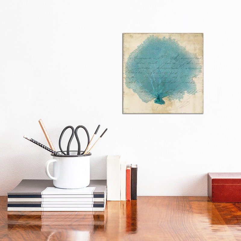 Blue Coral IV by PI Studio - Wrapped Canvas Painting, 30.48 cm H x 30.48 cm W