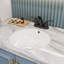 Robinet de lavabo de salle de bain à 2 poignées 5,45 po certifiées CUPC par deux (finition noir mat)-117992842