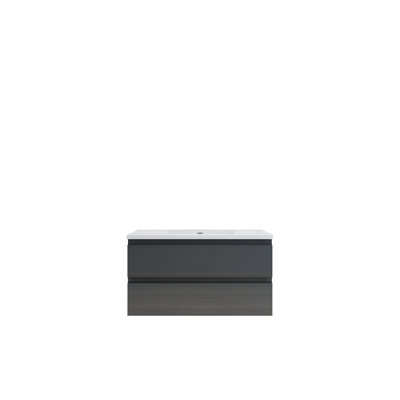 Ensemble de meuble-lavabo moderne flottant 42 po Alnwick Ivy Bronx