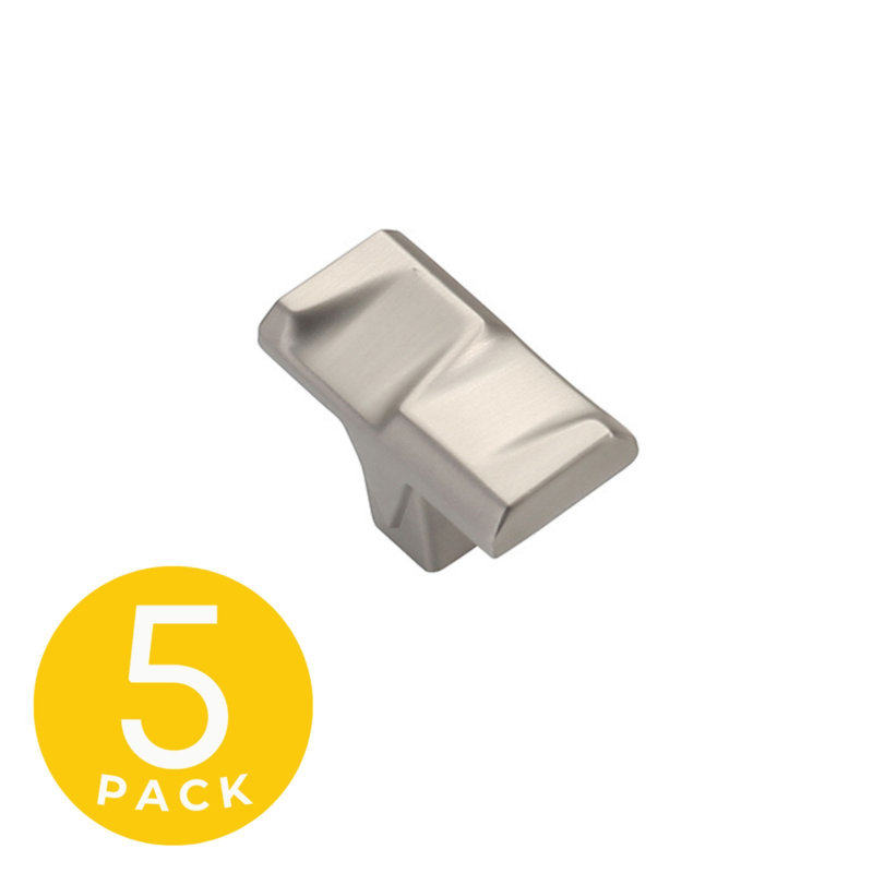 Geiger Series 1 in. Modern Satin Nickel Cabinet Knob (5 Pack), Satin Nickel