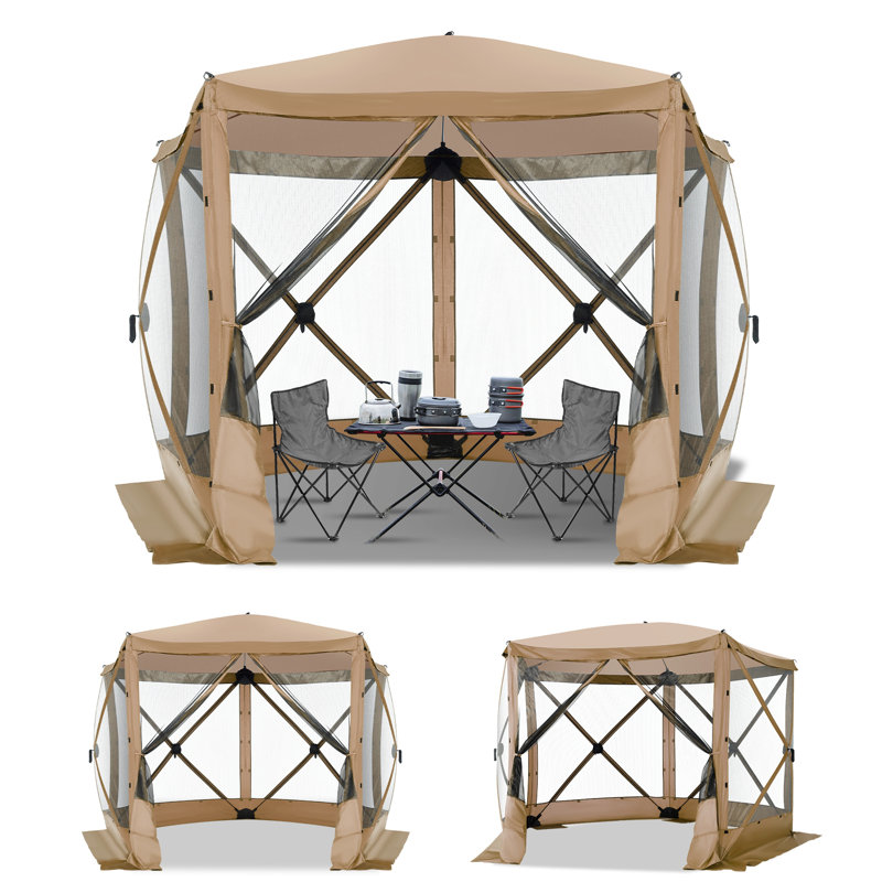 10FTx10FT Screen Room with Mosquito Netting, Khaki