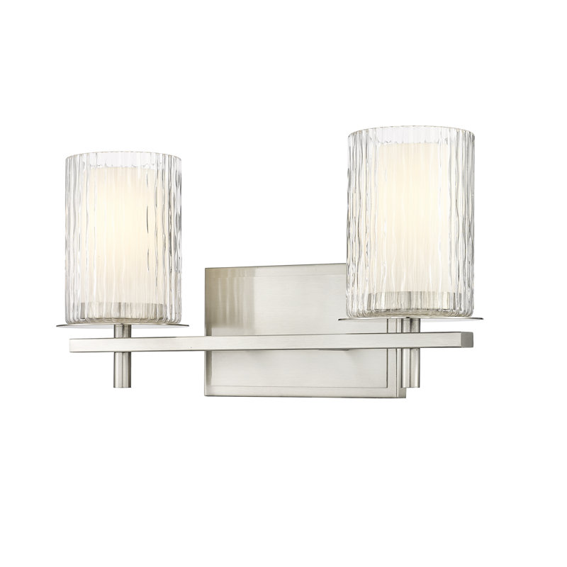 Ensemble de meuble-lavabo 2 lumières Roddrick, Nickel brossé