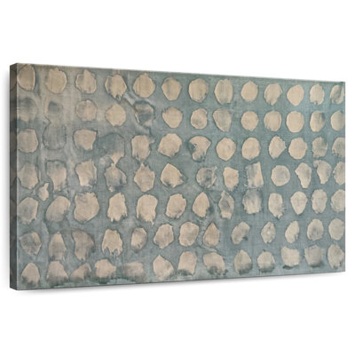 Shibori Dots on Blue Linen