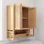 Armoire de salle de bain murale en bambou Savinr avec porte et tablette