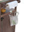 Chariot de salle à manger 40,5 po en bois massif autoportant avec plateau en acier inoxydable et roulettes verrouillables-700785824