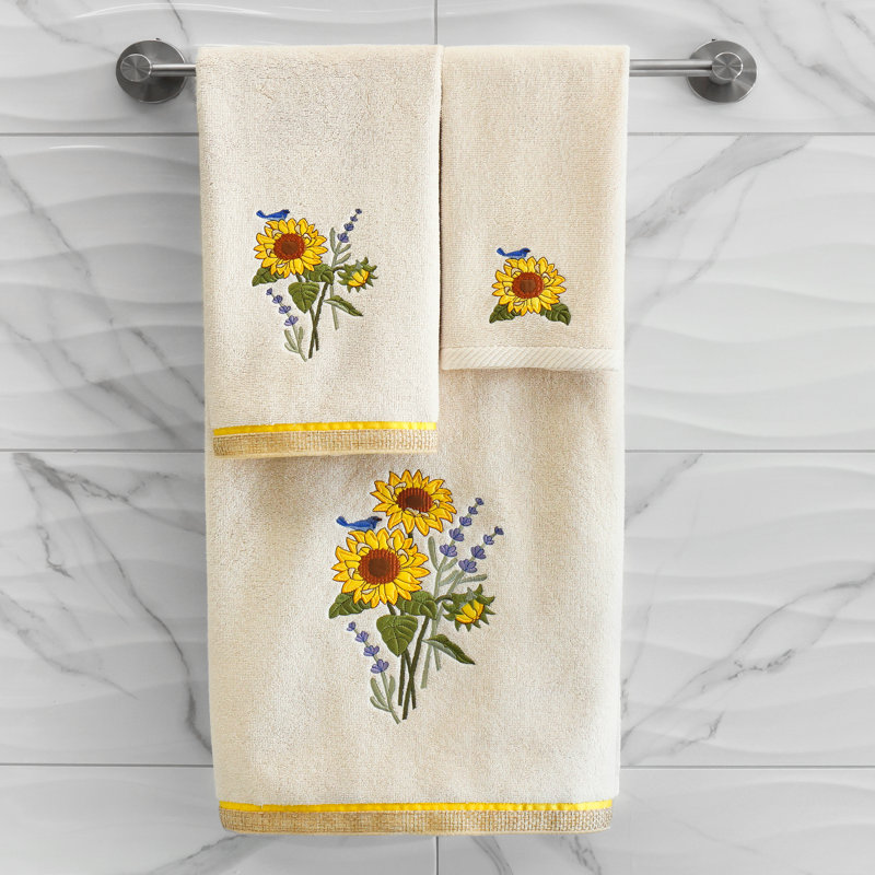 Essuie-mains 100% coton turc, Beige, Bath Towel-2Pack