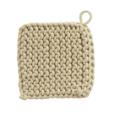 Poignée carrée en coton crocheté (chacun variera)