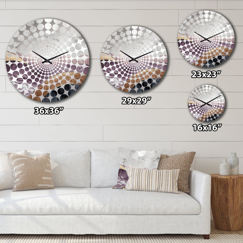 Jasandra - Horloge murale abstraite en marbre, Très grand