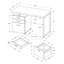 Bureau d'ordinateur, bureau personnel, ordinateur portable, installation à gauche, à droite, tiroirs de rangement