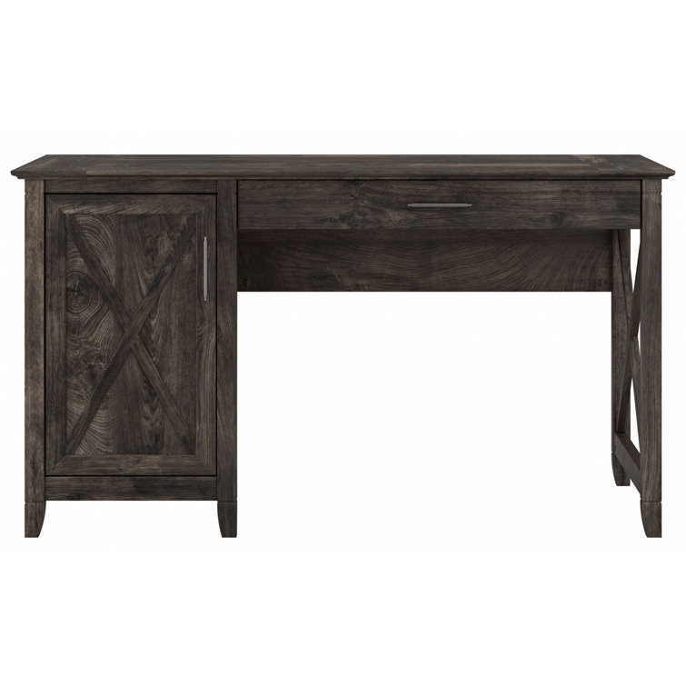 Veda 54'' Desk Sand & Stable Color: Dark Gray Hickory