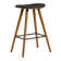 Azizbek Modern 26" Counter Height Backless Bar Stool with Footrest in Faux Leather and Wood