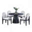Chaise d'appoint ergonomique en tissu blanc