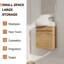 Ensemble de meuble-lavabo mural simple 17 po Shontea-1873287086