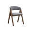 Chaise d'appoint rembourrée grise moderne Modern