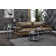 Ludovika Contemporary 42"L Rectangular Sofa Table with Mirrored Shelf in Chrome & Glass