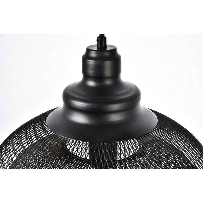 Luminaire suspendu en forme de dôme à 1 lumière, H 72 po x l 13,5 po x p 13,5 po