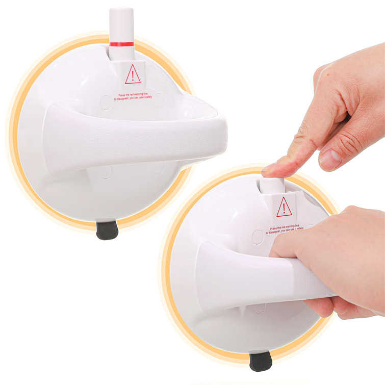 Hoskin 2PCS Grab Rails For Bathroom,Shower Handles For Ederly Suction With Color Indicator,Vacuum Suction Grab Bar For Shower,Bathroom Aids&Safety Bathroom Hand Rail For Ederly Handicap.