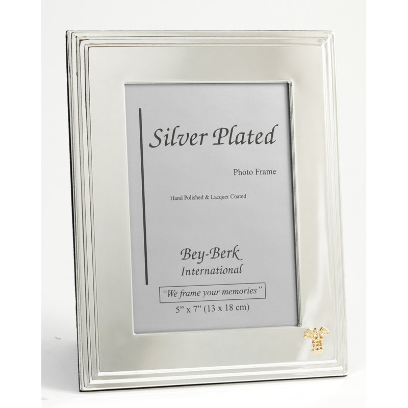 Arvin Silver Metal Beveled Picture Frame