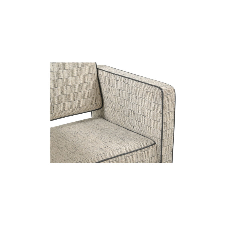 Harris Accent Chair Black And Beige Weave, Black And Beige Weave