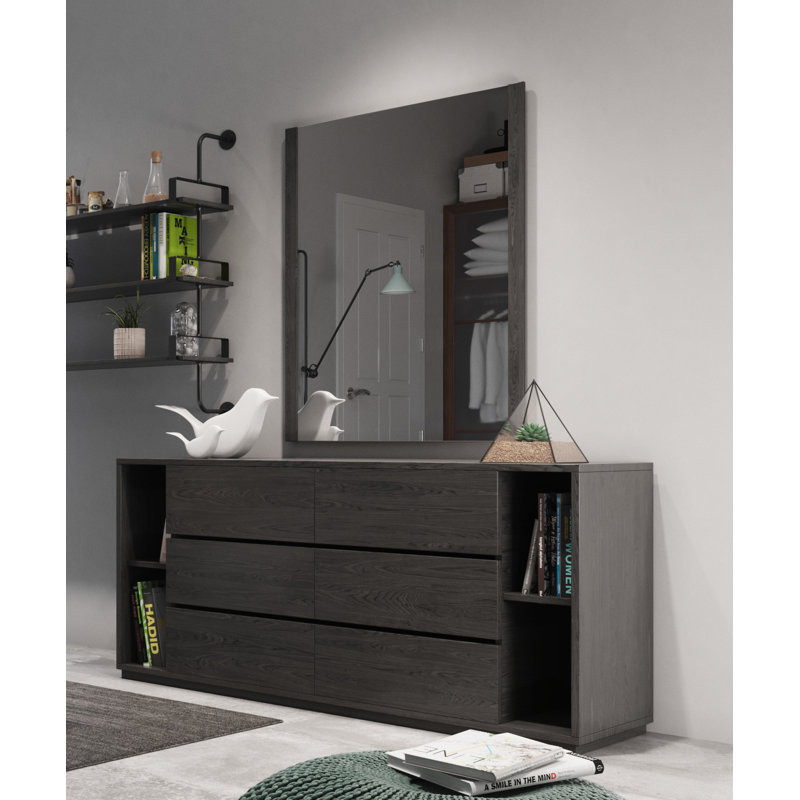Amalie 63'' W 6 - Drawer Dresser, Gray
