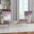Upholstered Floral Side Chair - Modern floral Accent Chair-90396754