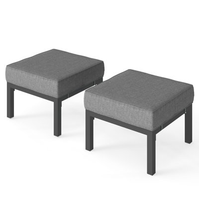 Outdoor Patio Ottoman Set of 2