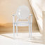 Modern Clear Plastic Dining Chair - Stackable Side Chair for Kitchen, Dining Room, Office and Indoor & Outdoor Use