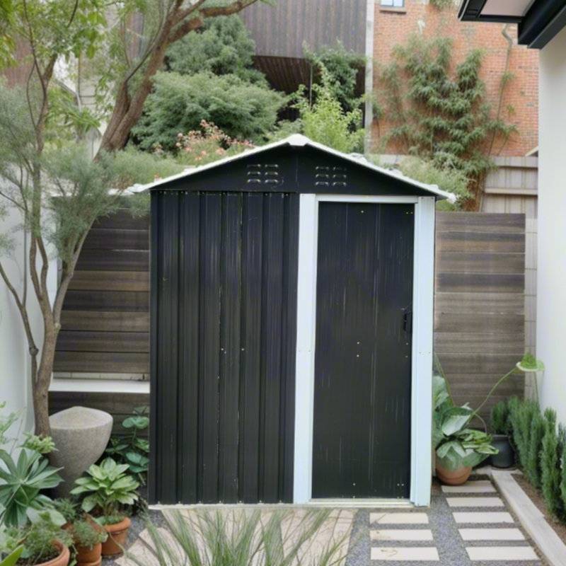 5 ft. W x 3 ft. D Metal Vertical Storage Shed