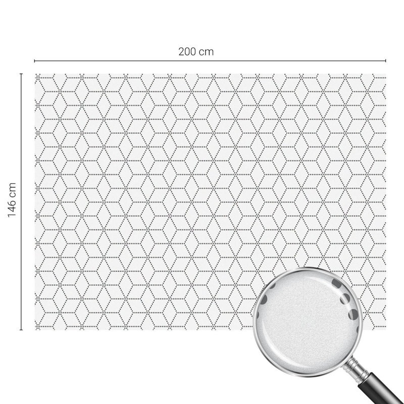 Dotted diamond stained glass pattern privacy window adhesive film 50x146 Tulup, 200cm W x 116cm L