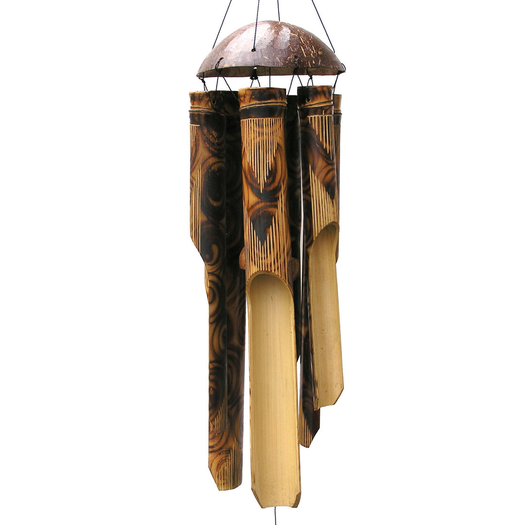 Wood Abstract Wind Chime Cohasset Gifts & Garden