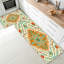 Tapis de cuisine bohémien à motif floral orange Mandala 2 pièces, décoration de cuisine bohémienne