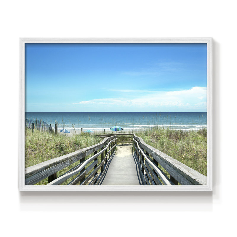 Carolina Coast -Framed Print - Restickable, H 11 po x l 14 po, Blanc