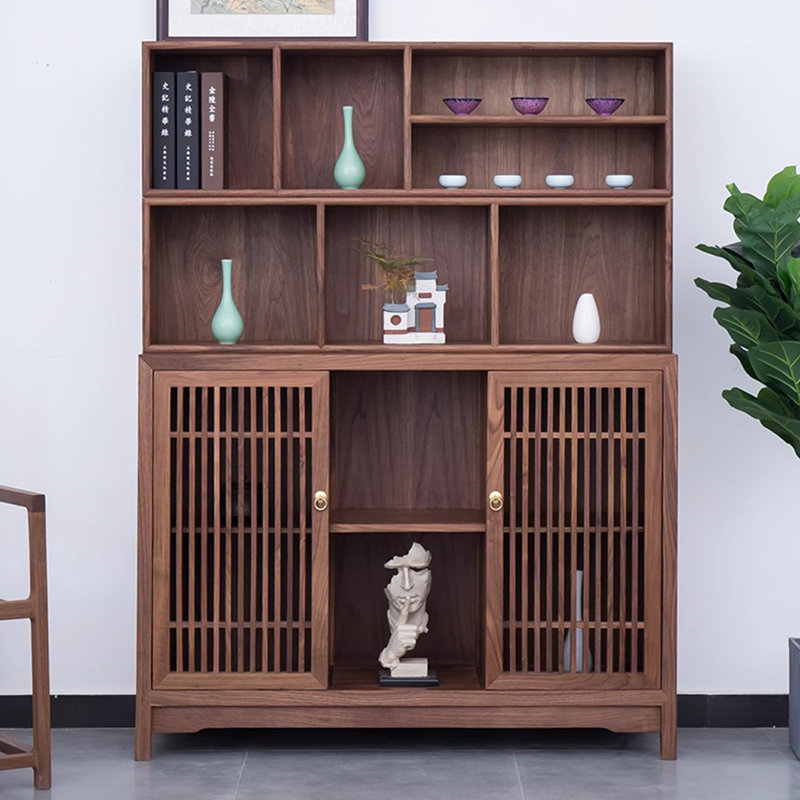 Armoire d'appoint moderne et minimaliste, Noyer