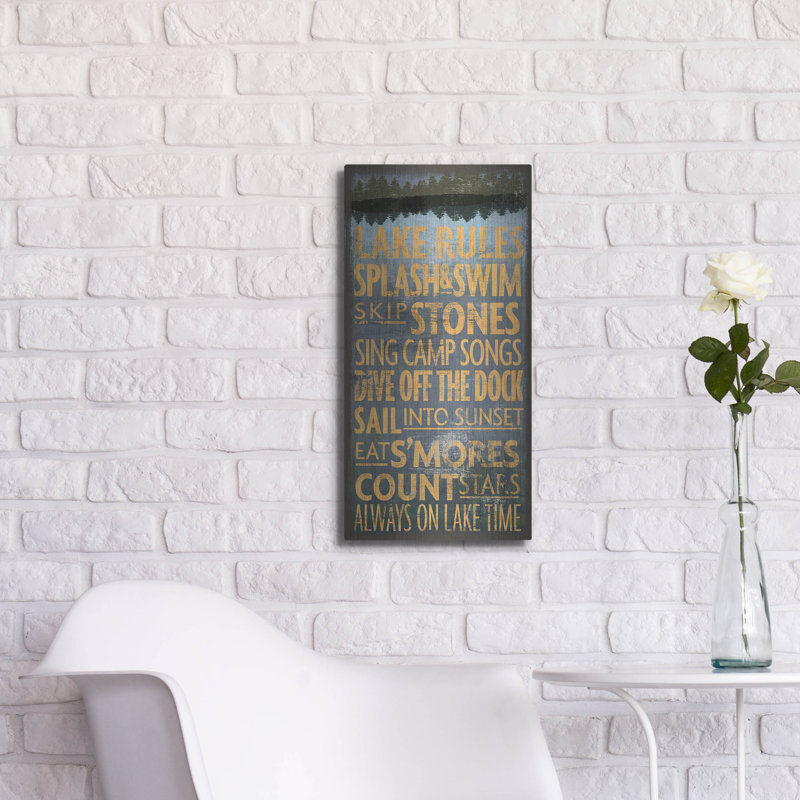 Art mural en métal  «Lake Rules» par Art Licensing Studio, H 24 po x l 12 po