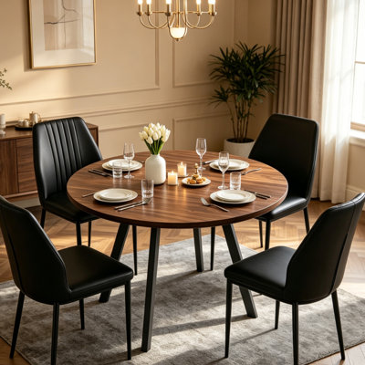 Ensemble de table de salle à manger ronde 34,6 po, table de cuisine et chaises de salle à manger