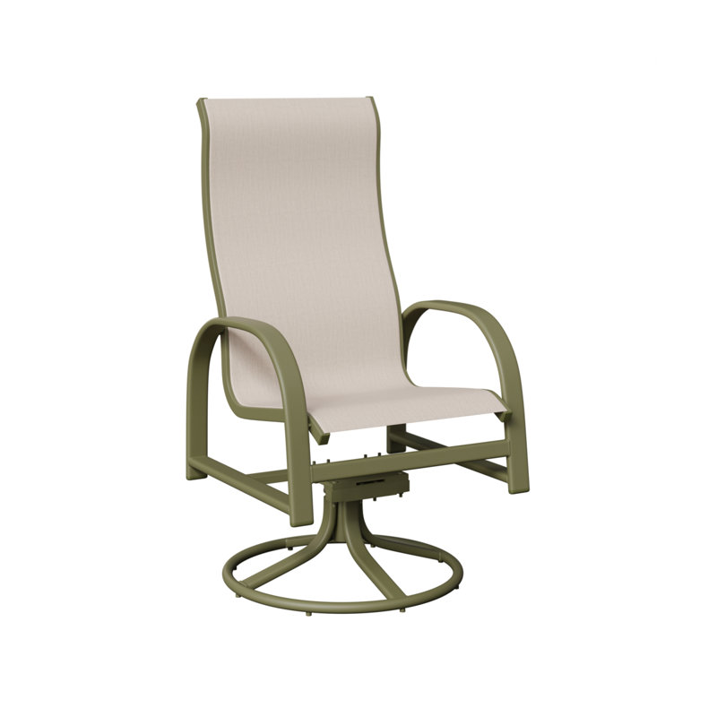 Chaise berçante berçante berçante Berlin, Albâtre, Aluminium vert sauge