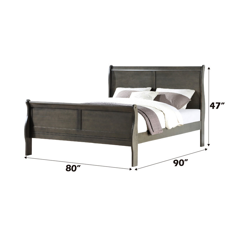 Élégant très grand lit gris foncé - Taille orientale pour une chambre relaxante qui soutient votre confort