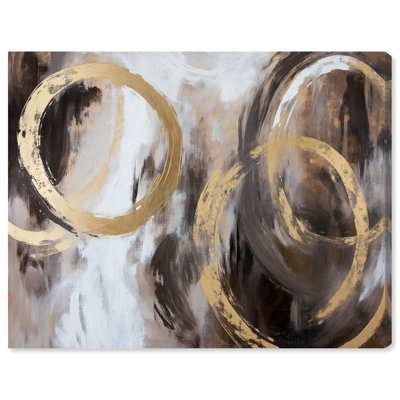 «Swirling Forms with Gold Canvas Luxury Abstract Art» par 