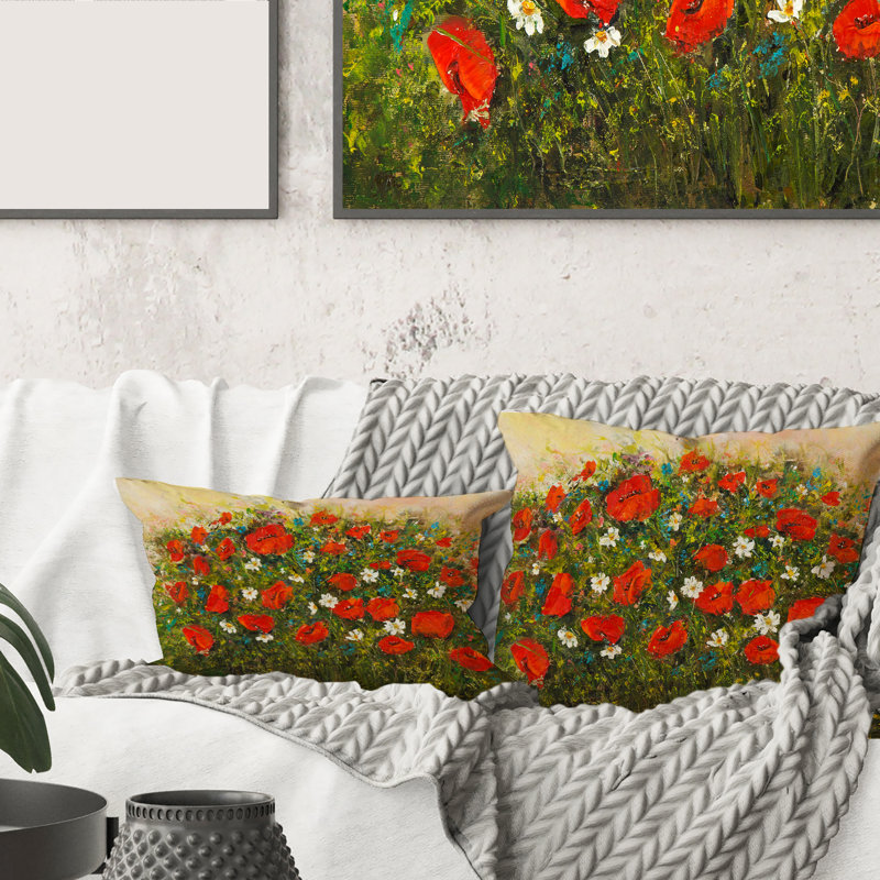 Housse et insert de coussin carré Wildflowers in the Fields, 18" x 18"