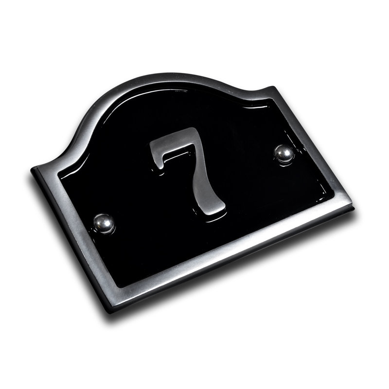 Jaclynn 11.5cm H Reflective Metal House Number, 7