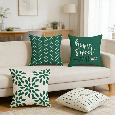Ensemble de 4 housses d'oreiller, housse de coussin moderne pour canapé, taie d'oreiller décorative en lin pour voiture de canapé, taie décorative monogramme, décoration intérieure